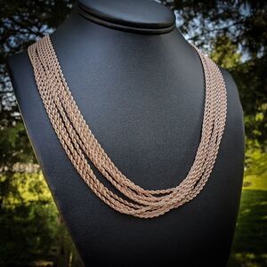 Rose Gold Stainless steel 2mm Rope Necklace